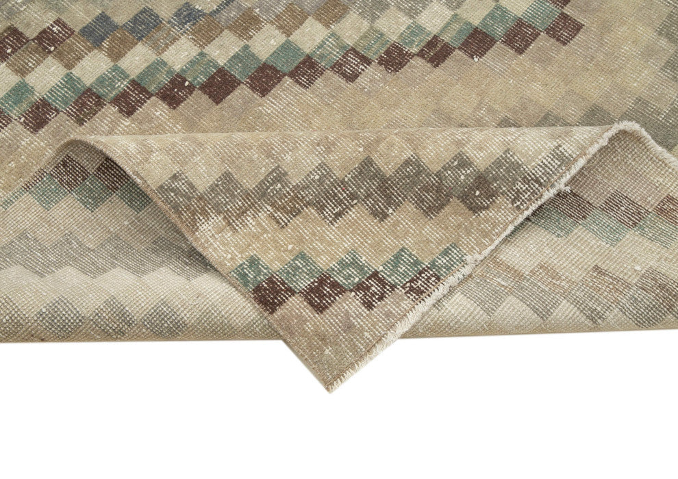 Rug N Carpet - Handwoven Anatolian 6' 5'' x 9' 10'' Distressed Vintage Rug