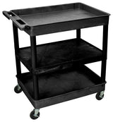Luxor 3-Shelf Large Black Tub Cart