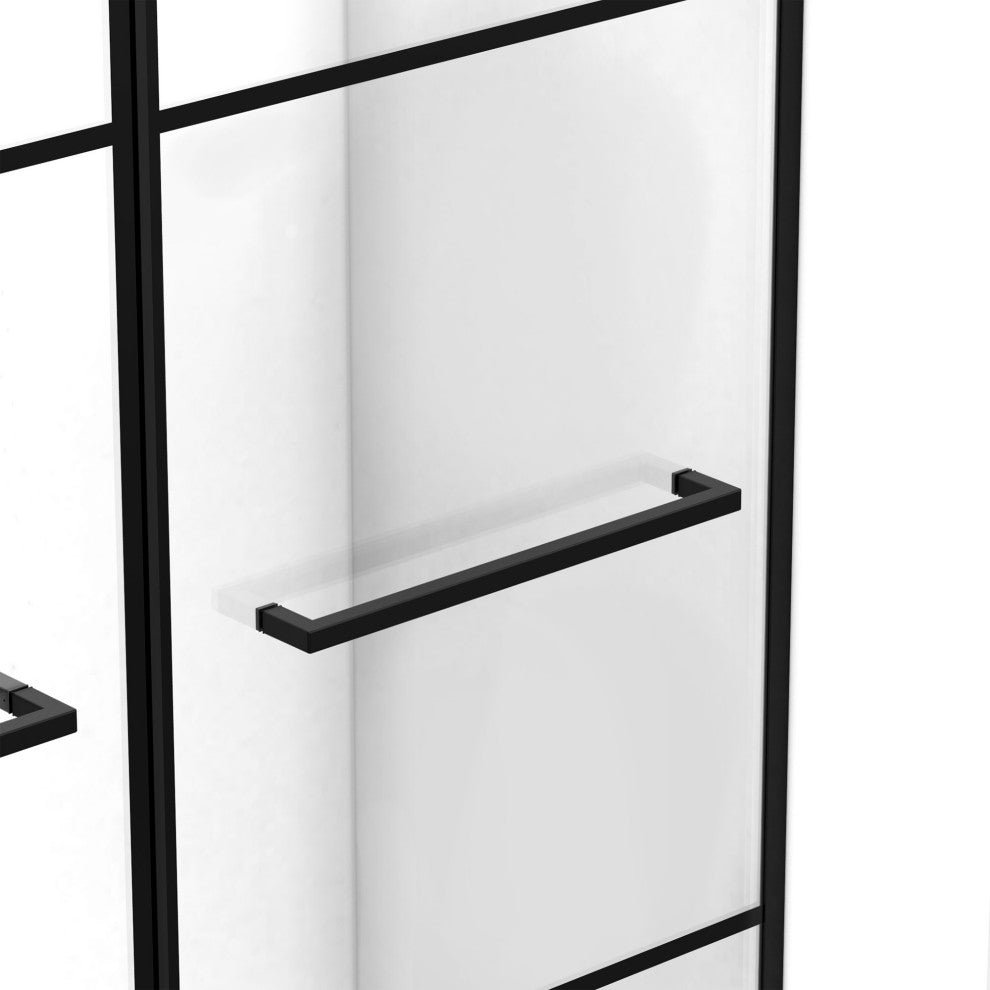 DreamLine Unidoor Madrid 58-58 1/2x72 Hinged Shower Door in Satin Black