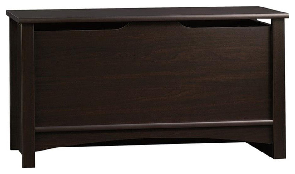 Sauder Shoal Creek Engineered Wood Storage Chest in Jamocha Wood/Dark Wood