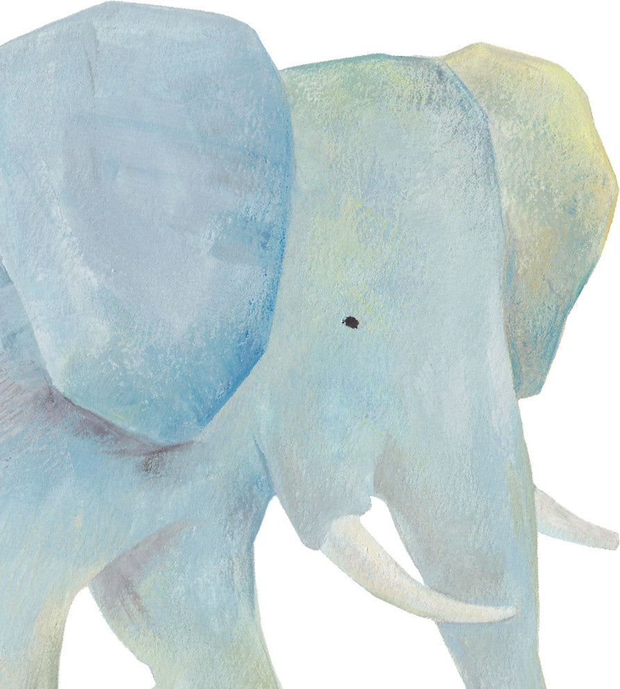 Wild Animals, Tropical Leaves Vinyl Wall Sticker, Elephant