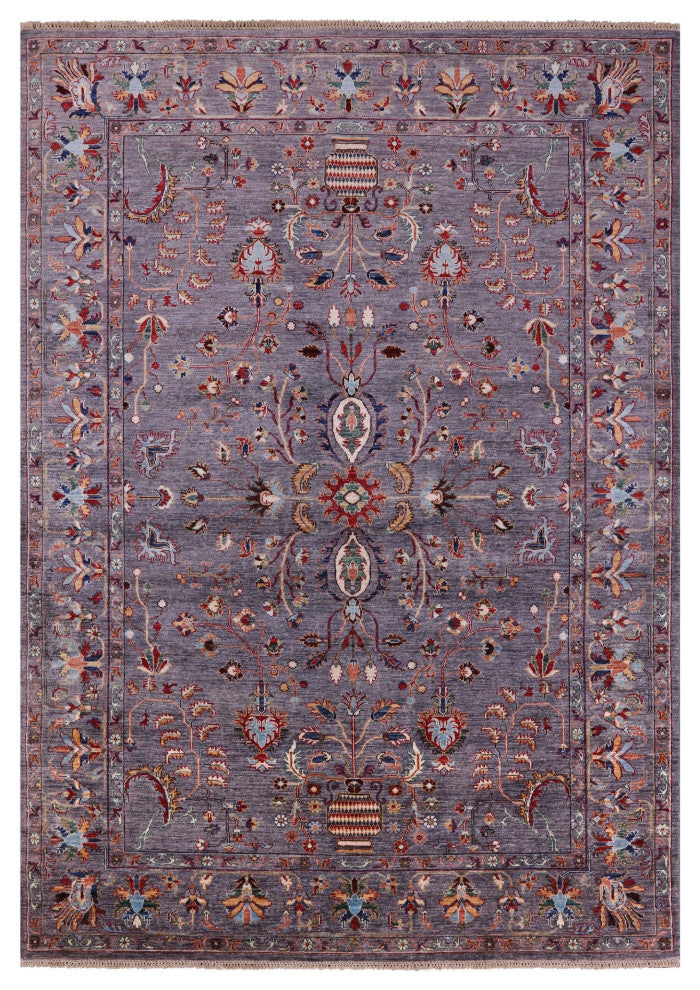 7' 0" X 9' 9" Handmade Persian Tabriz Wool Rug Q7651