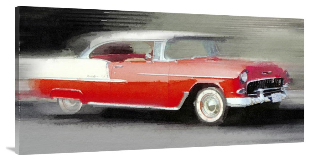 "1955 Chevrolet Bel Air Coupe Watercolor" Fine Art Print