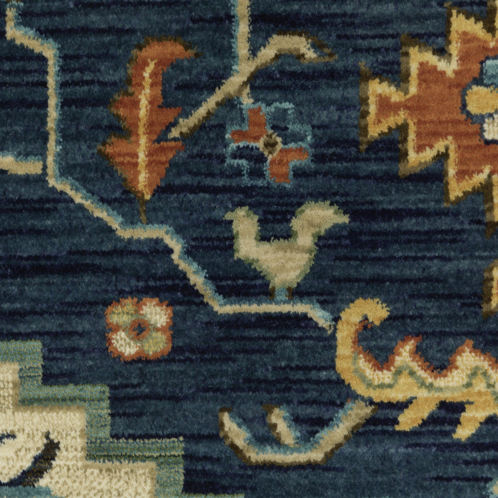 Fabienne Medallion Indoor Area Rug, Blue, 2'3"x7'6"