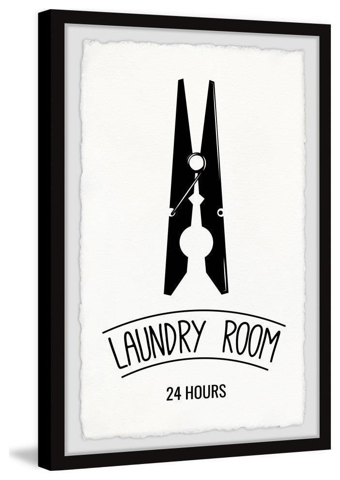 "Laundry All Day" Framed Painting Print, 8x12