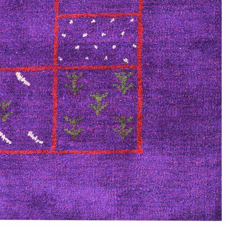 HAND KNOTTED LOOM SILK ECO-FRIENDLY RUGS-8'x10',Rectangle,Purple,Contemporary