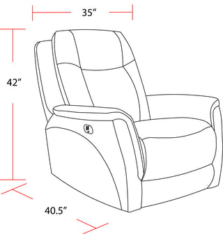 Parker Living Linus Hudson Grey Power Zero Gravity Recliner
