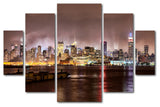 'Midtown Manhatten Over Hudson River' Multi-Panel Canvas Art Set by David Ayash