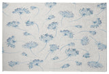 Wishing Flowers Rug, Blue, 5'x7'