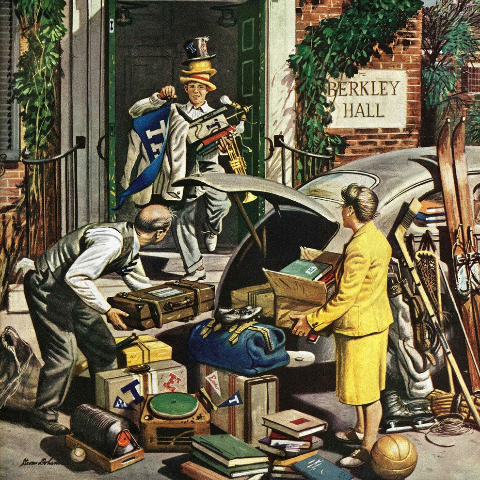 "Returning Home From College" Print on Canvas by Stevan Dohanos