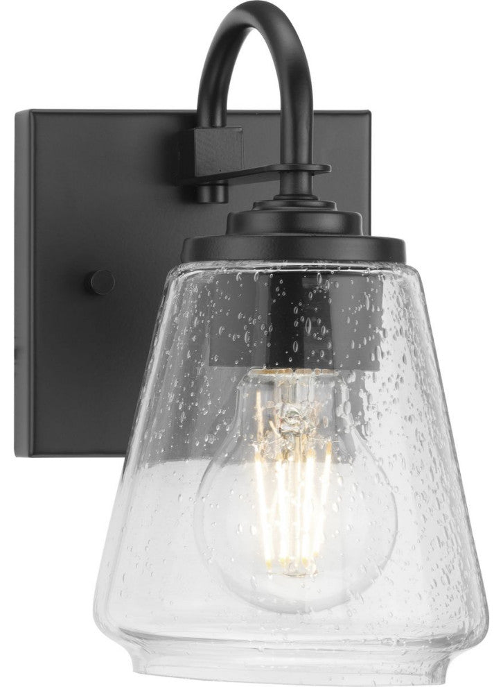 Martenne Collection 1-Light Matte Black Modern Farmhouse Vanity Light