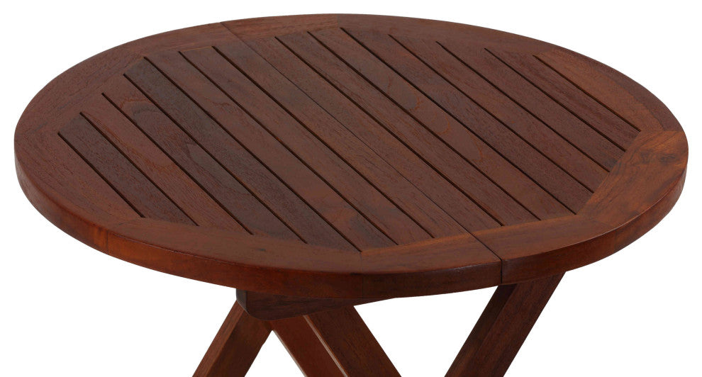 Karlyn Round Teak End Table, 20"