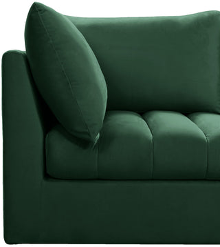 Jacob Velvet Upholstered 8-Piece U-Shaped Modular Sectional, Green