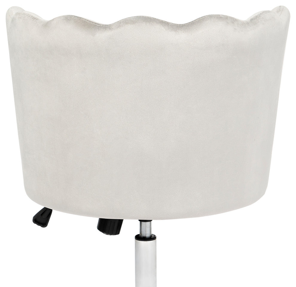Alana Vanity Chair With 360 Degrees Swivel, Cool Gray