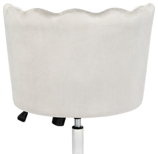 Alana Vanity Chair With 360 Degrees Swivel, Cool Gray