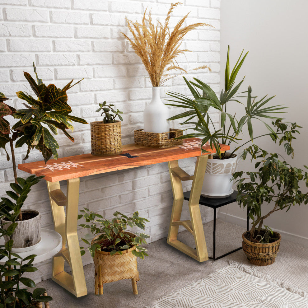 Charleston Acacia Wood Console Table