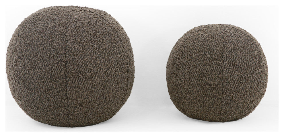 Balle Pillow-Mink-Set 2-12.5"dia, 10"dia