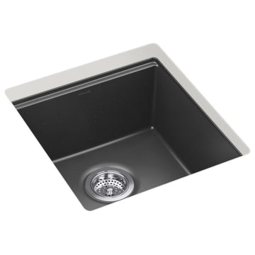 Kohler K-33711 Billings 17-1/2" Undermount Single Basin Stone - Matte Black
