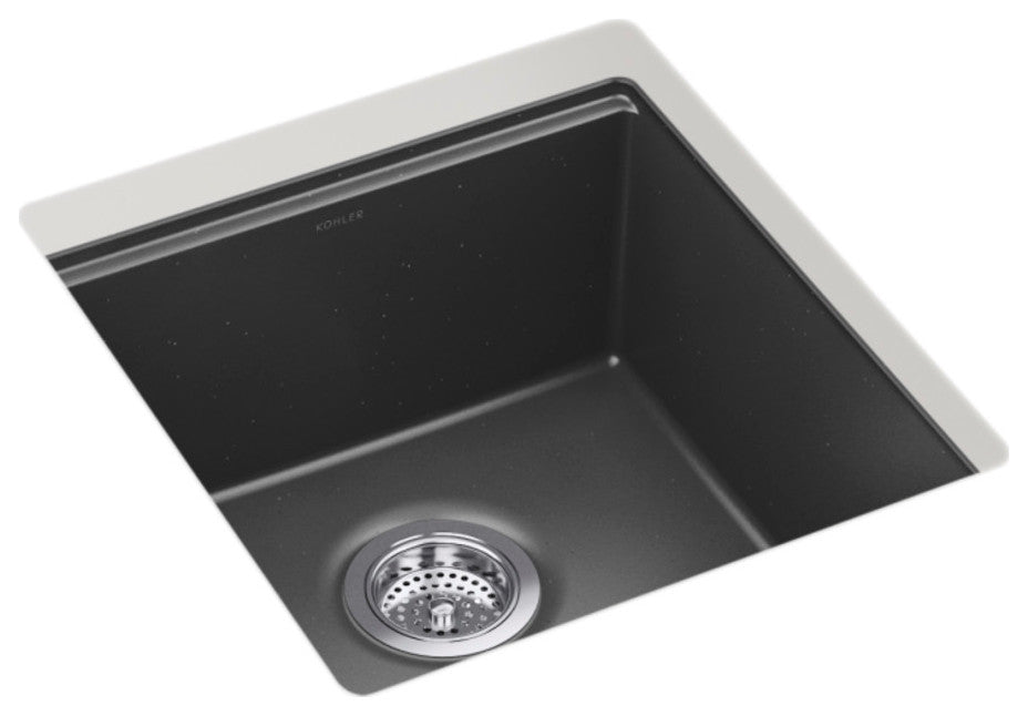 Kohler K-33711 Billings 17-1/2" Undermount Single Basin Stone - Matte Black