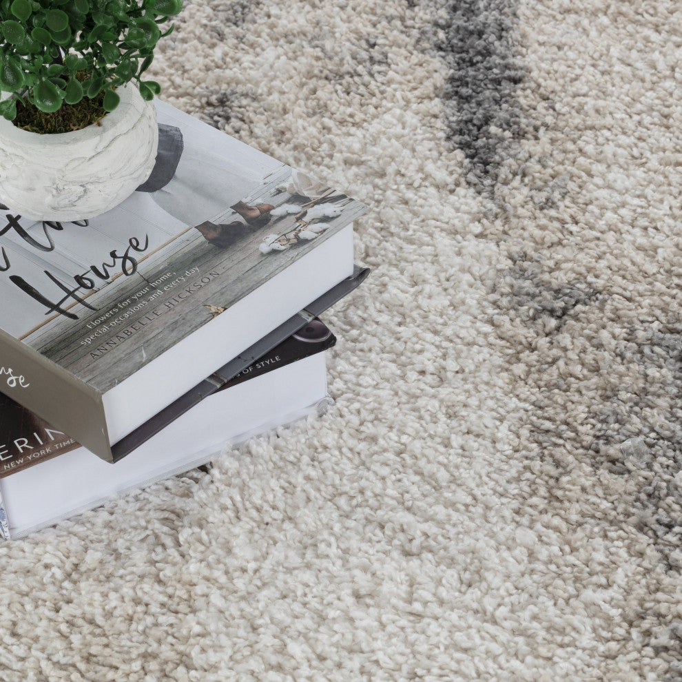 Noori Rug Shag Walsh Gray/Beige Rug, 10'0"x14'0"