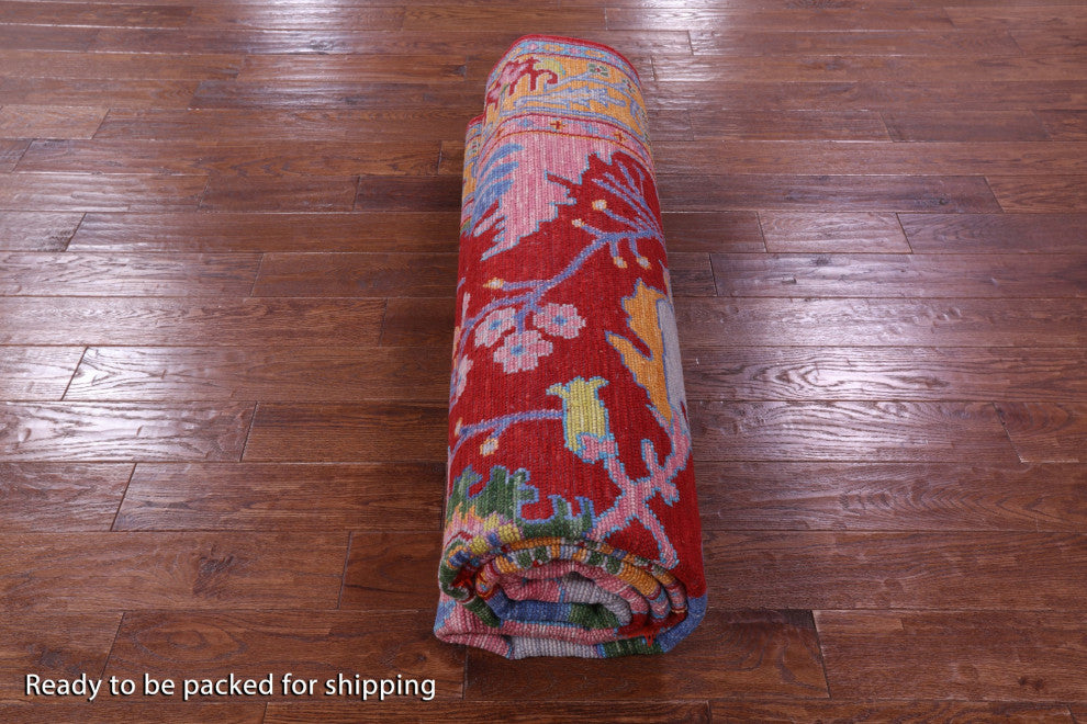 8' 0" X 9' 10" Turkish Oushak Hand-Knotted Wool Rug - Q15389
