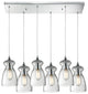 Menlow Park 6-Light Pendant, Polished Chrome