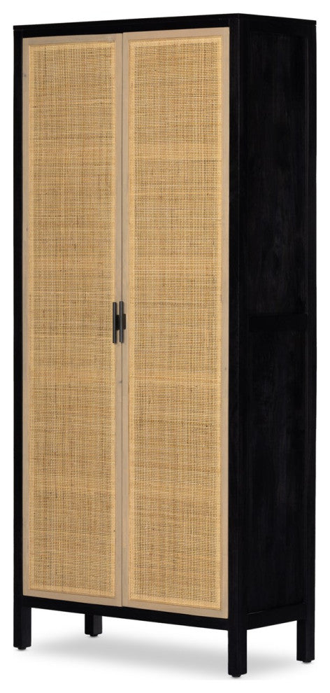Caprice Tall Cabinet-Black Wash Mango