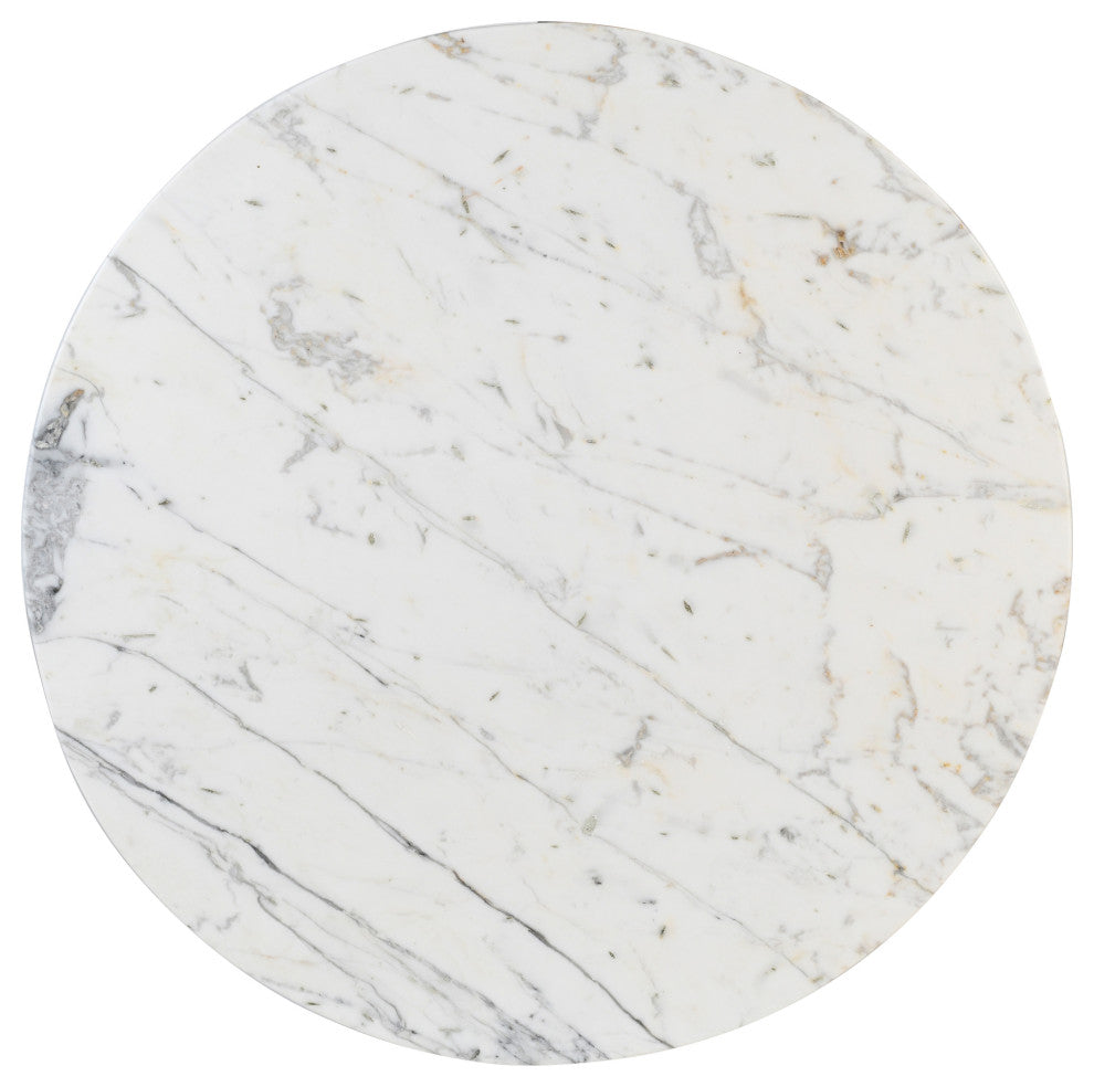 Spherical Coffee Table, White, Genuine Marble