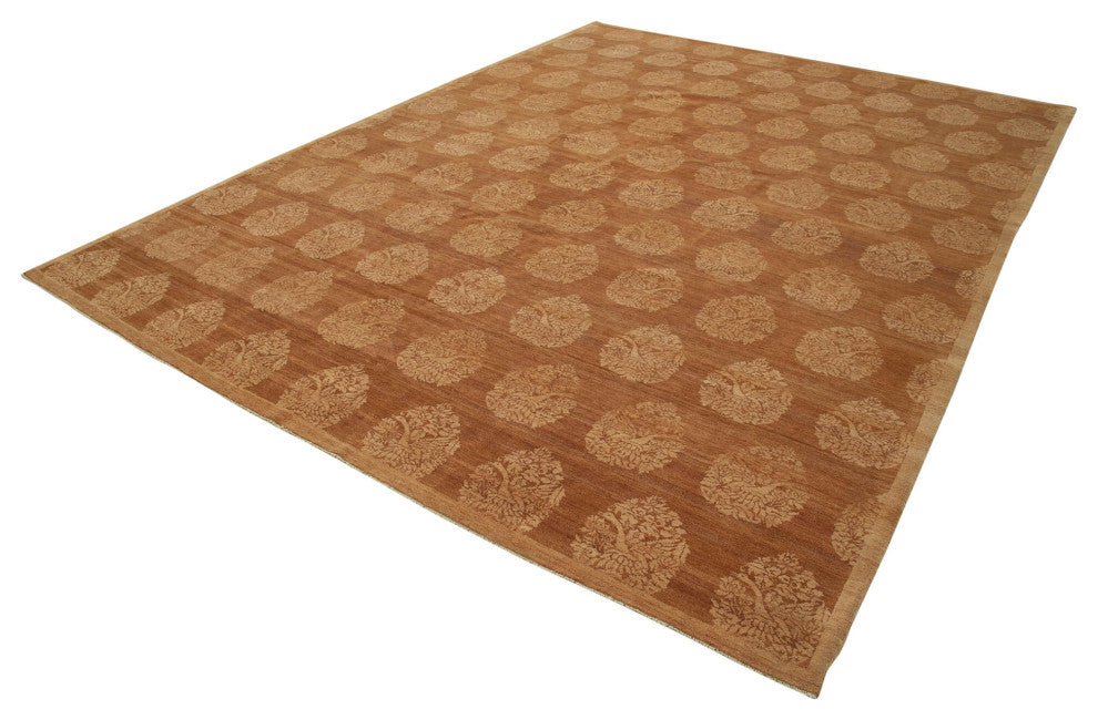 Rug N Carpet - Hand-Knotted Oriental 9' 0" x 12' 0" Pastel Oushak Area Rug