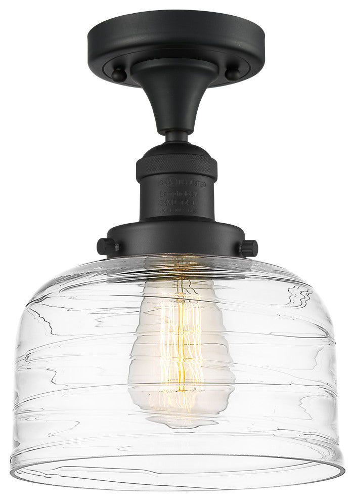 Innovations 517-1CH-BK-G713-LED 1-Light Semi-Flush Mount, Matte Black