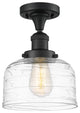 Innovations 517-1CH-BK-G713-LED 1-Light Semi-Flush Mount, Matte Black