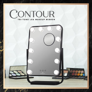 Contour Tri Tone Led Makeup Mirror, Black