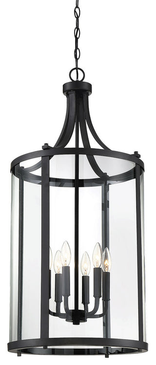 Penrose 6-Light Medium Foyer Lantern, Matte Black