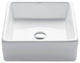 Elavo Ceramic Square Vessel White Sink