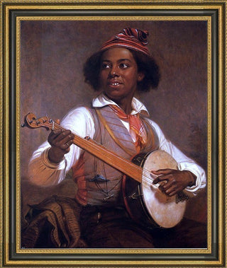 William Sidney Mount the Banjo Player Framed Canvas Print, 20"x25"