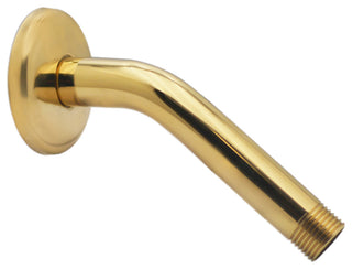 6" Shower Arm In Polished Brass, Polished Brass