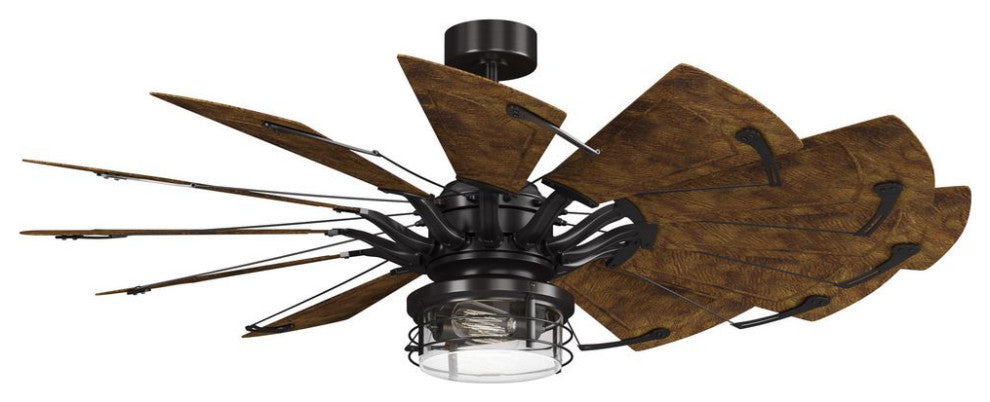 Springer II Collection Antique Nickel Rustic Light Kit for Ceiling Fan, Architectural Bronze