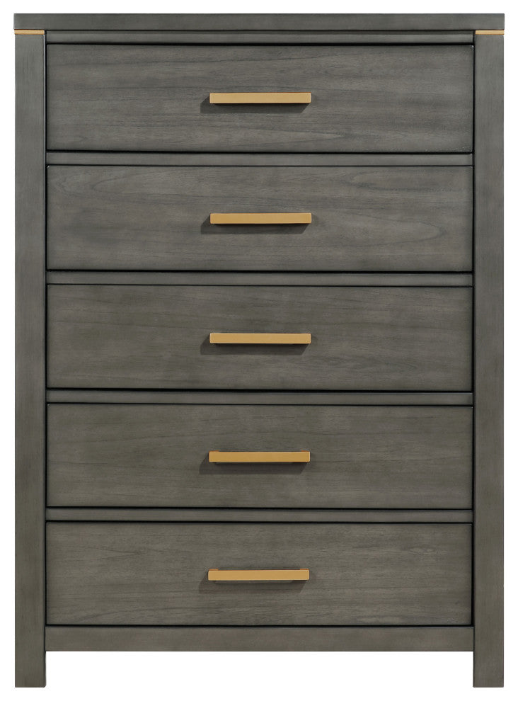 Kieran 5-drawer Bedroom Chest Grey