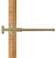 Modern Style Pullout Retractable Garment Rod, Unlacquered Brass