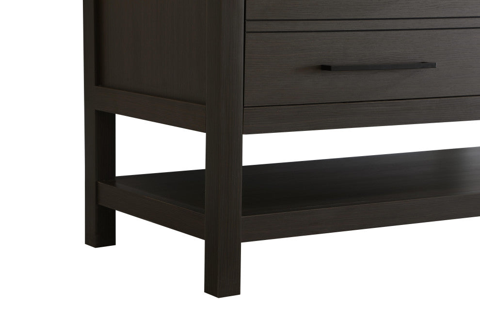 Home Living 72" Double Bathroom Vanity, Mocha Brown