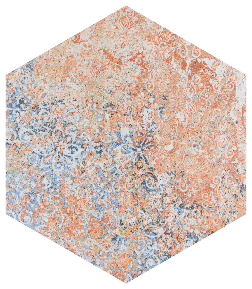 Emotion Hex Red Porcelain Floor and Wall Tile