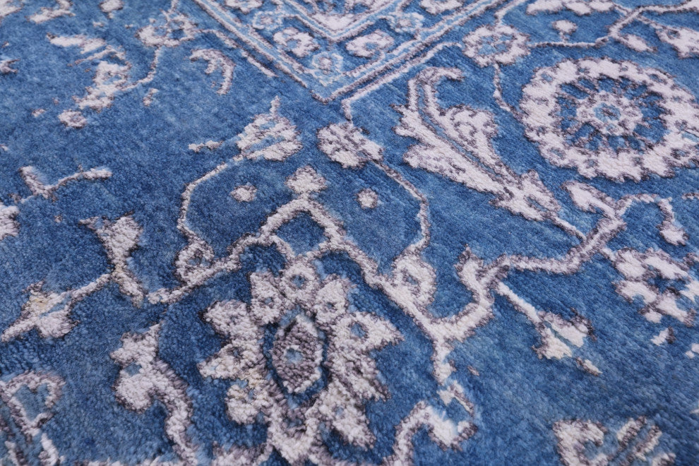 8' 1" X 9' 10" Persian Heriz Serapi Handmade Wool & Silk Rug - Q15764