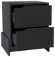Lovell Nightstand With 2 Drawers and Legs, Black