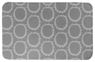 Gray Sun Pattern 24x17 Bath Mat