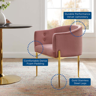 Savour Tufted Performance Velvet Accent Chair EEI-3903-DUS