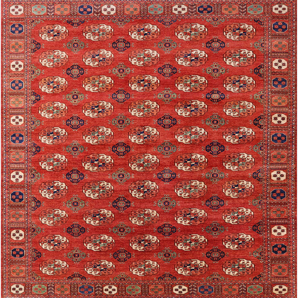 Ahgly Company Indoor Square Mid-Century Modern Area Rugs, 5' Square