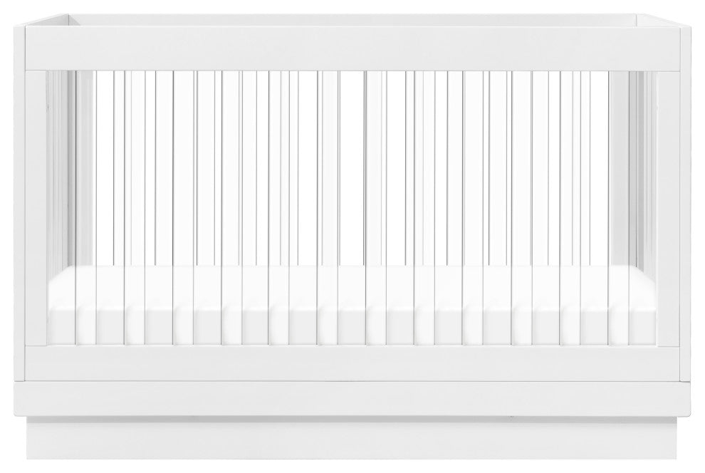 Harlow Acrylic 3-in-1 Convertible Crib With Toddler Bed Conversion Kit