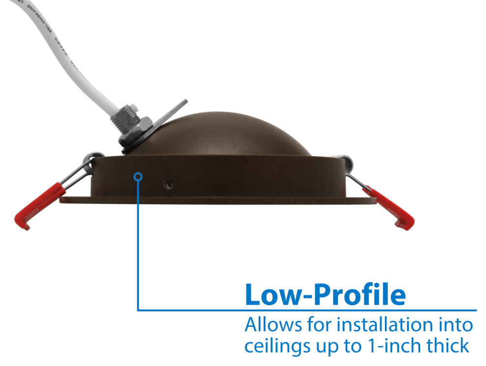 DGF 4" Selectable Canless Floating Gimbal LED Recessed Downlight, Oil-Rubbed