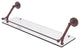 Prestige Regal 30" Floating Glass Shelf with Gallery Rail, Antique Copper