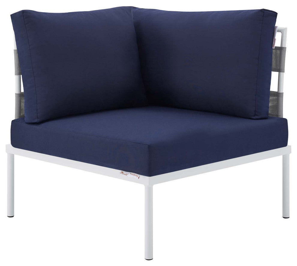 Harmony Sunbrella Outdoor Patio Aluminum Corner Chair